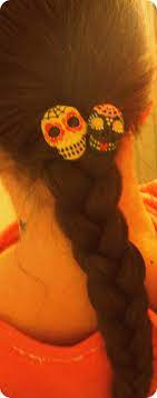 Day Of The Dead Hair Clips Throw In A Braid Hairstyle Easy Hair Candy Dead Hair Hair Clips Braided Hairstyles