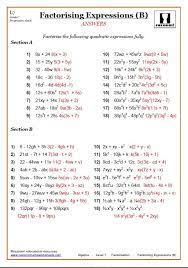 Maybe you would like to learn more about one of these? Ks3 And Ks4 Factorising Worksheets Cazoom Maths Worksheets Math Answers Algebra Help College Math