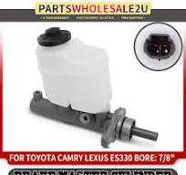 Brake Master Cylinder w/ Reservoir for Toyota Camry Lexus ES330 04-06 7/8 In.