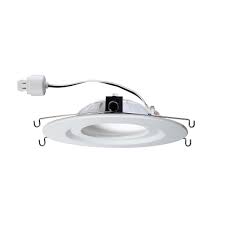 Novolink 5 In And 6 In White Integrated Led Diffusion Recessed Trim With G24 4 Pin Connector 3000k Nrl56 12w G24qw The Home Depot