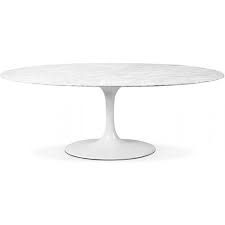 Table tulipe 170 cm ovale en marbre de carrare d'après eero. Table Tulipe Eero Saarinen Style Marbre 199 Cm