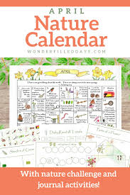 30 Days Of Spring Nature Activities April Wonder Filled Days In 2020 Nature Calendar Nature Activities Kids Calendar