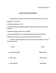 Berita acara pemungutan dan penghitungan suara pemilihan ketua rt. Contoh Surat Berita Acara Hasil Pemilihan Ketua Rt Kumpulan Surat Penting