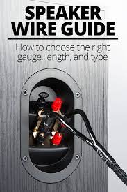 Speaker Wire How To Choose The Right Gauge And Type Speaker Wire Home Theater Speakers Speaker