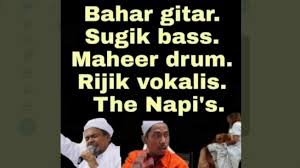 Pada meme tersebut tertulis teks 'parade natal, 25 12, lokasi: Ade Armando Sebar Meme Satir Band The Napi S Personelnya Rizieq Shihab Cs Suara Jateng