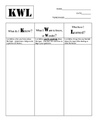 Kwl Charts By Teachers Tackle Box Teachers Pay Teachers