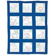 The best in beauty from those who know best. Dinosaurs Nursery Quilt Blocks Jack Dempsey Needle Art