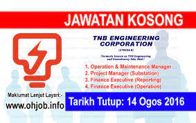Automotive, equipment, manufacturing and engineeri / others. Jawatan Kosong Tnb Engineering Corporation Sdn Bhd 14 Ogos 2016 Jawatan Kosong Kerajaan Swasta Terkini Malaysia 2021 2022