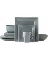 These black stoneware tableware settings. Square Gray Dinnerware Sets Bhg Com Shop Bhg Com Shop