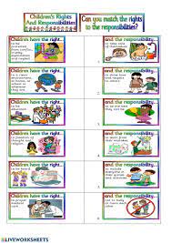 Human Rights Online Worksheet For Grade 4 You Can Do The Exercises Online Rights And Responsibilities Children S Rights Children S Rights And Responsibilities