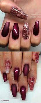 Wait until you see our collection! 120 Best Coffin Nails Ideas That Suit Everyone Maroon Nails Shiny Nails Designs Burgundy Nails