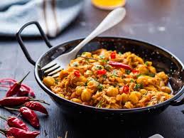 Scharfe Kichererbsen Hahnchen Pfanne Rezept Gesunde Rezepte Rezepte Hahnchen Pfanne