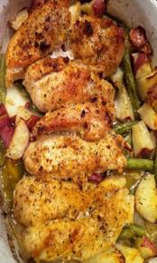 Pan Roasted Chicken With Lemon Garlic Green Beans Recipe Recipe Recipes Food Cooking