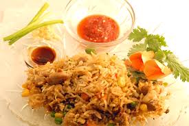 Indian style chicken and rice made in one pot. Chicken Fried Rice Vahrehvah