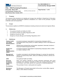 Employers may have different priorities to consider beside. Ohs Purchasing Procedure Department Of Education And Early