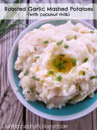 Roasted Garlic Mashed Potatoes With Coconut Milk Added A Tough Black Truffle Oil At The Roasted Garlic Mashed Potatoes Garlic Mashed Potatoes Mashed Potatoes
