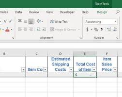 Ebay Sales Spreadsheet Template For Purchases Inventory