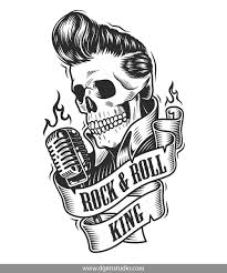 Black And White Rockstar Logo Rock Roll Designs Bundle Rock And Roll Tattoo Rock N Roll Tattoo Rock And Roll