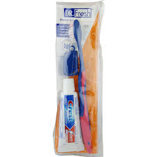 One of the oldest pieces of gear that i still carry with me on overnight trips is a portable travel toothbrush, called the toob. Dr Fresh Travel Kit Bulk Case 48