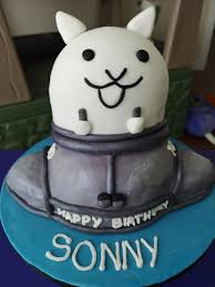 Have you ever seen cats walking with 2 legs? Battle Cats Cake Tin Cat