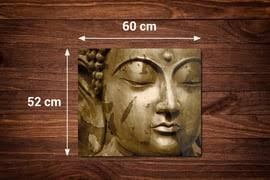 szklana osłona kuchenna Budda twarz rzeźba 60x52, ArtprintCave