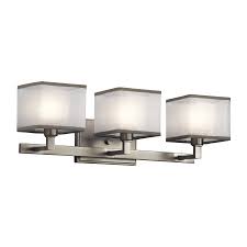 Shop Kichler Lighting 3 Light Kailey Brushed Nickel Bathroom Vanity Light At Lowes Co Bathroom Light Fixtures Brushed Nickel Bath Light Fixtures Light Fixtures