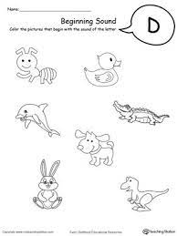 Begining sound preschool literacy activity. Beginning Sound Of The Letter D Alphabet Worksheets Preschool Phonics Worksheets Letter D Worksheet
