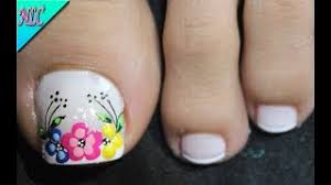 Diseños de uñas para pies fácil. Decoracion De Unas Flor Para Pies Facil De Hacer Flowers Nail Art Nlc