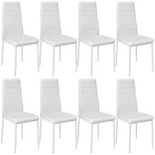 Lot de 8 chaises elexit tissu gris. Lot De 8 Chaises Avec Surpiqure Tectake