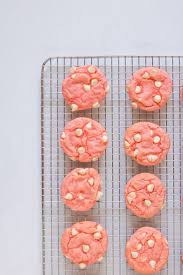 Strawberries and cream cookies made with a cake mix and jello. Strawberry Cake Mix Cookies Easy 4 Ingredient Recipe
