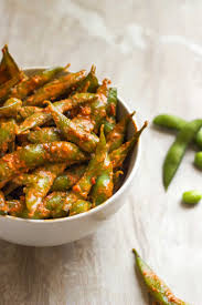 Garlic Chili Edamame Keviniscooking Com Edamame Recipes Edamame Recipes Spicy Edemame Recipes