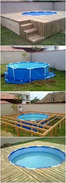 Budget Friendly Swimming Pool Deck Diy Pool Swimming Pool Decks Backyard Pool