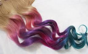 Festival Hair Pastel Tie Dye Tips Human Hair Extensions Etsy