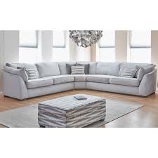 Grey corner sofa living room ideas. Imogen Light Grey Fabric Corner Sofa