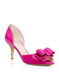 Kate Spade New York Sela Satin And Glitter Mid Heel Pumps Bloomingdale S