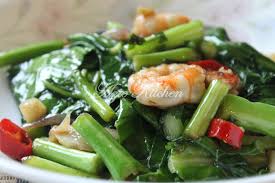 Kailan goreng belacan silfiyah_mi bahan 1 sayur kailan daging ayam bahan2 bawang putih bawang merah cili garam 1. Kailan Ikan Masin Dan Udang Azie Kitchen