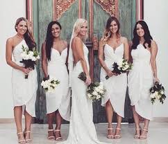 Image Result For White Zimmermann Bridesmaids Dresses Glamorous Bridesmaids Dresses White Bridesmaid Dresses White Bridesmaid