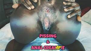 Ebony Pissing before getting an Anal Creampie - Pornhub.com