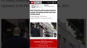 A slew of major websites including amazon, reddit and news publishers like the new york times were affected by a massive internet outage tuesday. East Coast Hit With Massive Internet Outage Disrupting Remote Work And Virtual Schoo Youtube