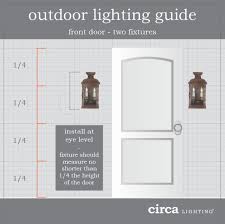 Outdoor Lighting Guide When Installing Two Lights On Either Side Of The Front Outdoor Li Front Door Lighting Exterior Light Fixtures Outdoor Light Fixtures