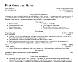 generic resume template