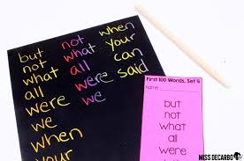 Modify the custom block to receive one input. Word Work Ideas For Sight Word Spelling Miss Decarbo