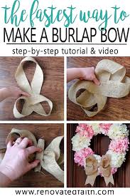 You can make a fluffy bow with plenty of full loops, or you can use burlap to make a floppy bow for a. The Easiest Burlap Bow Tutorial The Secret To Making A Burlap Bow