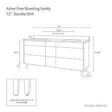 White Oak Bathroom Vanity Double Sink