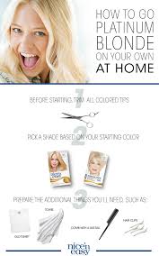 Looking To Make The Platinum Blonde Leap Clairol Color Director James Corbett Gives You Tips On How Colored Hair Tips At Home Hair Color Blonde Hair At Home
