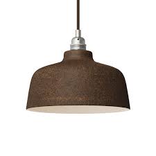 Handmade Rust Color Ceramic Pendant Light Shade Cup Shaped