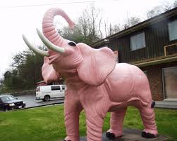 This Pink Elephant Is In The Huntington Wv Suburb Of Barboursville On Us 60 West Virginia Mountains Pink Elephant West Virginia