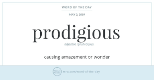 Word Of The Day Prodigious Words Word Definitions Word Of The Day