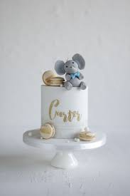 Carter S Christening Cake With His Favourite Zoo Animal Elephant Birthday Cakes Baby First Birthday Cake Christening Cake Boy