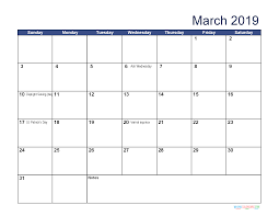 Printable Calendar For March 2019 Word In 2020 Calendar Printables Print Calendar Calendar Template